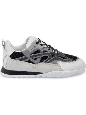 Tergan Beyaz Deri - Tekstil Kadın Sneaker - K25I1AY67899-T72