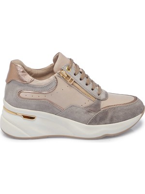 Tergan Bej Hakiki Deri Kadın Sneaker - K25I1AY67943-Q5Q