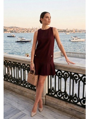 Lela Kolsuz Mini Boy Cepli Elbise Bayan Elbise 6525734