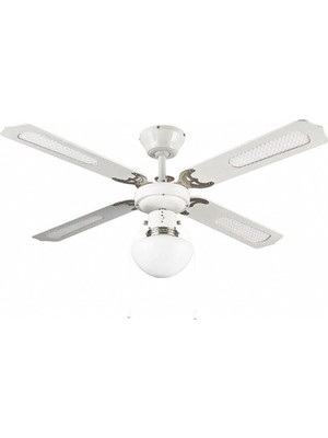 Colours Lari Beyaz Kanatlı Tavan Vantilatörü 107 cm Ağaç Malzemeden Mutfak Kullanımı İçin