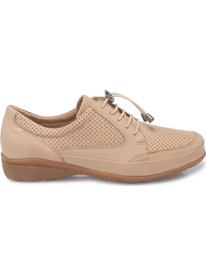 Tergan Nude Hakiki Deri Kadın Casual Ayakkabı - K25I1AY67894-Q0C