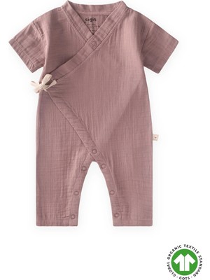 Cigit Organic Kruvaze Müslin Tulum 0-9 Ay Bakır