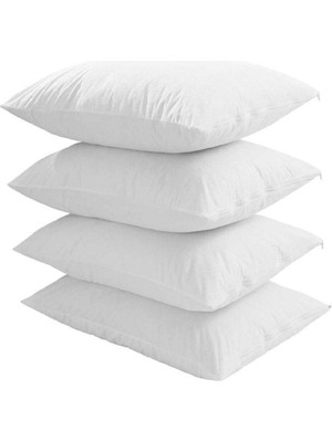 GOLDRİSE Katmirra Beyaz Fermuarlı İç Yastık Kılıfı 50x70 cm 10 Adet Pamuk Astar ile Rahat Kullanım