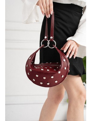 Valu Accessorize Kadın Zımbalı Çift Askılı El ve Omuz Çantası Mina