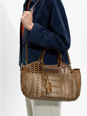 Parfois Kadın Çıkarılabilir Cepli Delikli Tote Çanta L