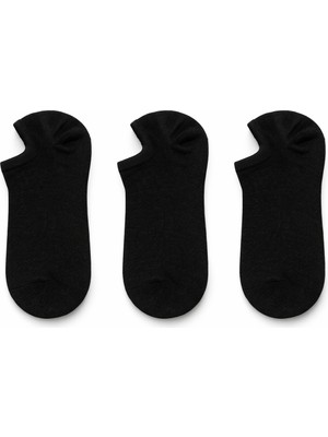 QUALITY WALKING 3'lü Unisex Pamuklu Dikişsiz Babet Çorap Silikon Topuklu Çıkmayan Kayma Yapmayan