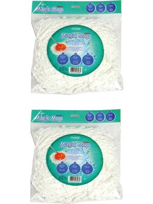 Motek Mop Yedeği 2 Adet Pratik Özellikli Comfort, Trent, Mopida Modellerine Uyumlu