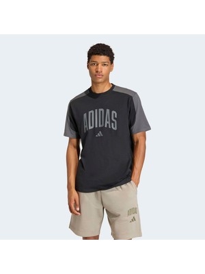 Adidas Collegiate Erkek Siyah Antrenman T-Shirt.-