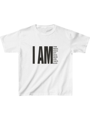 Velmora Fashion Çocuk Baskılı T-Shirt - Beyaz