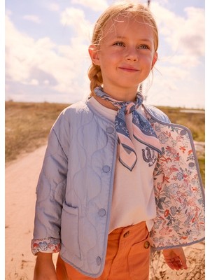 Mayoral Kız Çocuk Kapitone Çift Taraflı Ceket Mavi - 3452