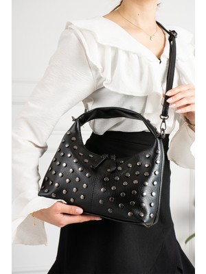 Valu Accessorize Kadın Zımba Detaylı Ayarlanabilir Askılı El ve Omuz Çantası Sofia