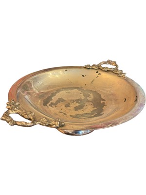 TT Avrupa Gümüş Kaplama Sunumluk 32 Cm. 10 cm Yüksekliğinde