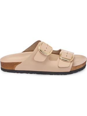 Tergan Bej Hakiki Deri Kadın Terlik - K25Y1TR67999-A25