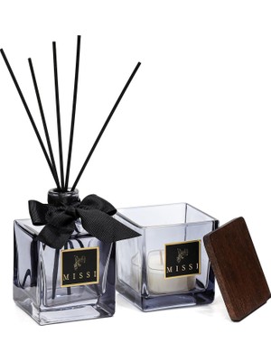 Missi Simple Luxe Collection-Black Vanilya Oda Kokusu ve Mumluk Seti