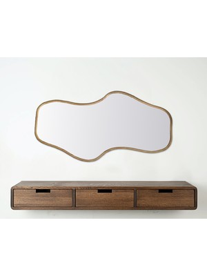 Feyza Design Solida Masif Ahşap Üç Çekmeceli Askılı Dresuar Sehpa