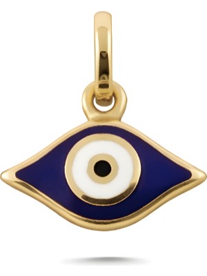 Zeya Kuyumculuk 14 Ayar Altın Çift Taraflı Göz Kolye Ucu