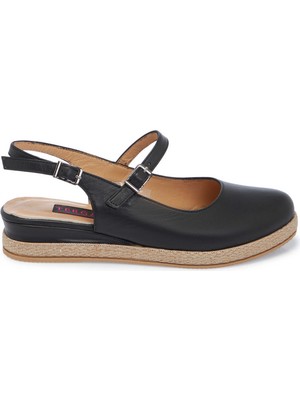 Tergan Siyah Hakiki Deri Kadın Babet - K25Y1AY67907-A23