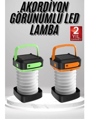 Kamp Feneri Lambası Solar Güneş Enerji Portatif Işıldak Şarjlı