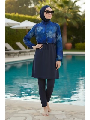 Seboteks Tam Kapalı Crop Model 6 Parça Tesettür Mayo 25292