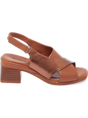 Tergan Taba Hakiki Deri Kadın Sandalet - K25Y1SN67934-A29