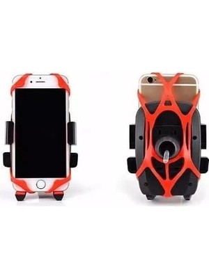 Lastik Destekli Standlı Bisiklet Telefon Tutucu