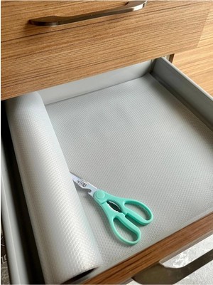 Dolap Içi Raf Örtüsü -Ultra Dayanıklı -45CMX3MT- Kaydırmaz -Kalın- Çok Amaçlı Pvc