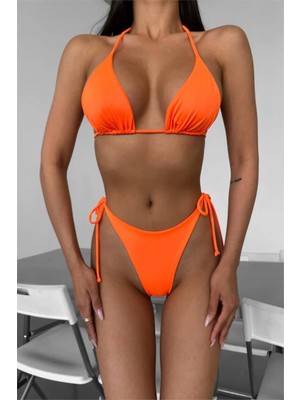 Coccolarsi Brazilian Kesim Turuncu Renk Yüksek Bel Bikini