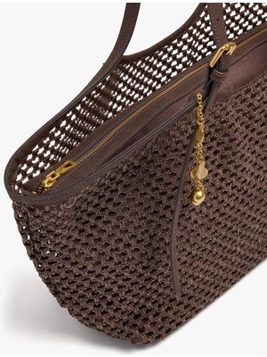 Parfois Kadın Charm'lı Hasır Görünümlü Shopper Çanta