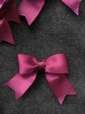 Madamera Vişne Grogren Fiyonk Kurdele 2 cm 50 Adet, Hediye Paketleme, Süsleme Için Fiyonk Kurdele