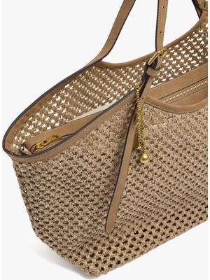 Parfois Kadın Charm'lı Hasır Görünümlü Shopper Çanta