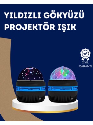 GIGA 360° Dönen Galaxy Projektörlü Gece Lambası – Star Master Yıldızlı Gökyüzü Efekti