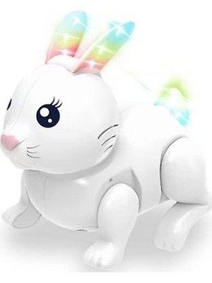 isiltikidsmoda 99777-1 - Pilli Sesli Işıklı Yürüyen Tavşan (Lisinya)