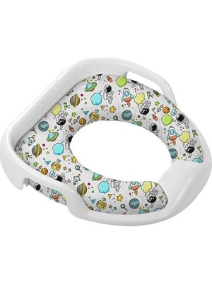 isiltikidsmoda Softy Jumbo Kids Çocuk-Bebek Yanlardan Tutmalı Yumuşak Süngerli Klozet Kapağı Adaptörü ( Lisinya )