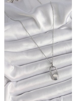 isiltikidsmoda 316L Çelik Gümüş Renk Zincir Beyaz Kedi Göz Model Kadın Kolye - Lisinya