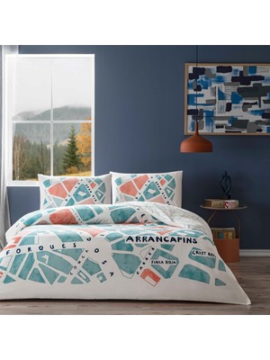 Taç Çift Kişilik Nevresim Takımı Lastikli Çarşaf 160X200CM