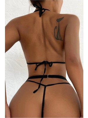 isiltikidsmoda Şık Siyah Dantelli Babydoll Gecelik TM1297