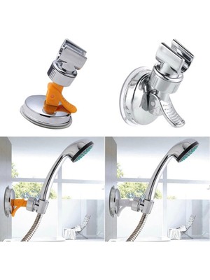 isiltikidsmoda Dayanıklı Banyo Aksesuarları Vakumlu Vantuz Duş Başlığı Tutucu Kafa ( Lisinya )