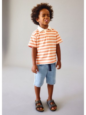Mayoral Erkek Çocuk Denim Jogger Bermuda Şort - 03210