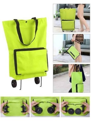 isiltikidsmoda Katlanabilir Tekerlekli Çantalı Çarşı Pazar Arabası Alışveriş Çantası Piknik Çantası - Lisinya
