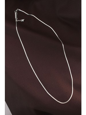 isiltikidsmoda Çelik Gümüş Renk 60 cm Ince Italyan Zincir Kolye - Lisinya
