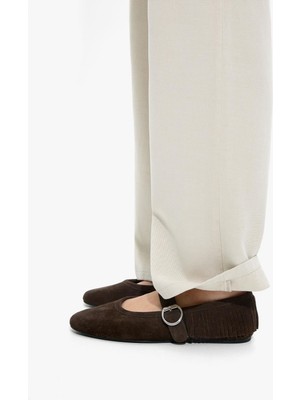 Parfois Kadın Püsküllü Deri Babet