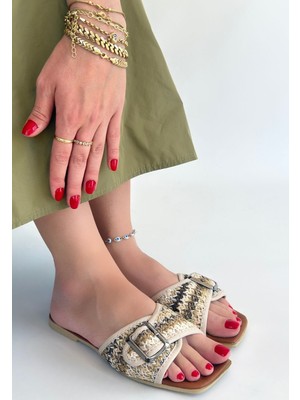 isiltikidsmoda Revin Bej Cilt Terlik - Lisinya