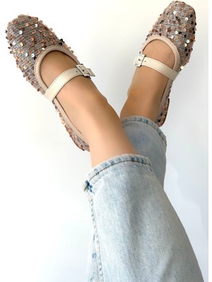 isiltikidsmoda Moden Bej Süet Babet Ayakkabı - Lisinya