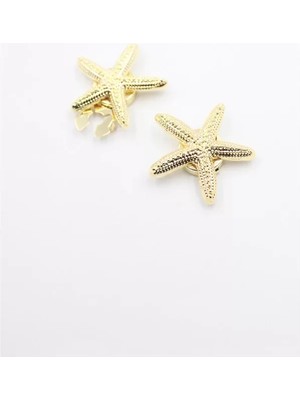 Royaleks Deniz Yıldızı Düğme Broşu - Altın