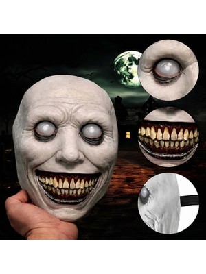 isiltikidsmoda Dehşet Gülüşlü Donuk Göz Efektli Korku Maskesi 22X18 cm - Lisinya