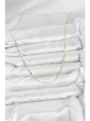 isiltikidsmoda cm 14K Gold Renk Ezme Zincir Model 60 cm Kadın Kolye - Lisinya