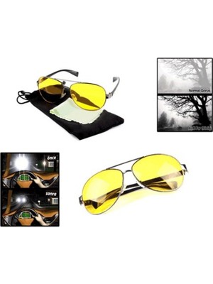 isiltikidsmoda Metal Çerçeveli Anti Far Gece Görüş Gözlüğü (Damla Modeli) ( Lisinya )