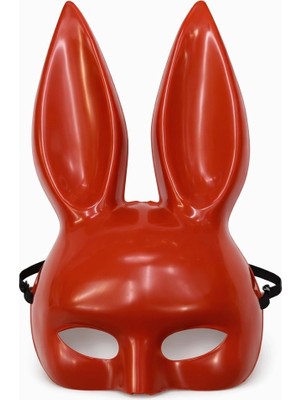 isiltikidsmoda Uzun Kulaklı Kırmızı Lüks Tavşan Maskesi - Lisinya