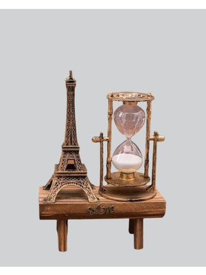 Hobilinka Klasik Tasarımlı Ahşap Kum Saati – Ev ve Ofis Için Masaüstü Aksesuarı