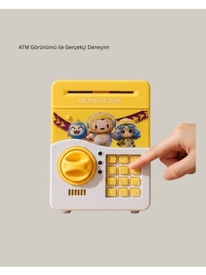 isiltikidsmoda Atm Tasarımlı Sarı Işıklı Sesli Elektronik Kumbara - Lisinya